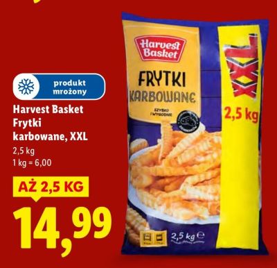 Frytki Harvest Basket Frytki karbowane, XXL 2,5 kg promocja w Lidl