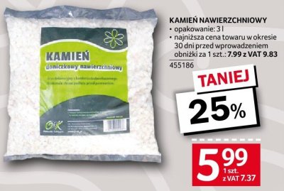 Kamień nawierzchniowy opakowanie 3 l promocja w Selgros