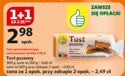 Tost pszenny promocja w Auchan