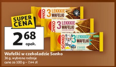 Wafelki w czekoladzie Sonko promocja w Auchan
