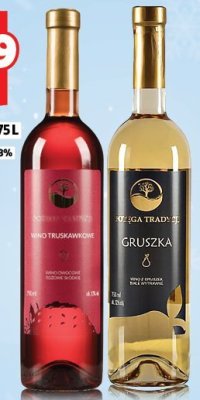 Wino Potęga Tradycji truskawkowe różowe słodkie 0.75L promocja w TOPAZ