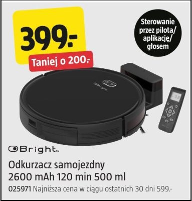 Odkurzacz samojezdny Q Bright 2600 mAh 120 m² 500 ml promocja w Jula