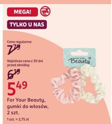 Gumki do włosów For Your Beauty, 2 szt. promocja w Rossmann