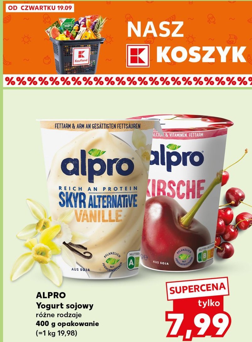 Jogurt sojowy wiśnia Alpro promocja