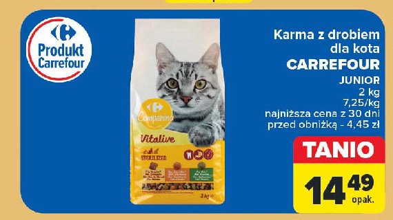 Karma kota z drobiem CARREFOUR COMPANINO promocja