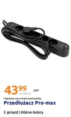 Przedłużacz różne kolory promocja w Action