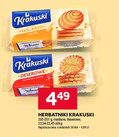Ciastka deserowe Krakuski Krakuski bahlsen promocja