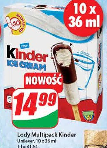 Lód stick Kinder ice cream promocja