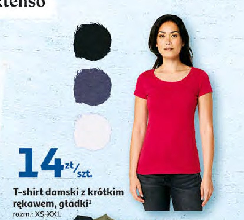 T-shirt damski xs-xxl z krótkim rękawem Auchan inextenso promocja