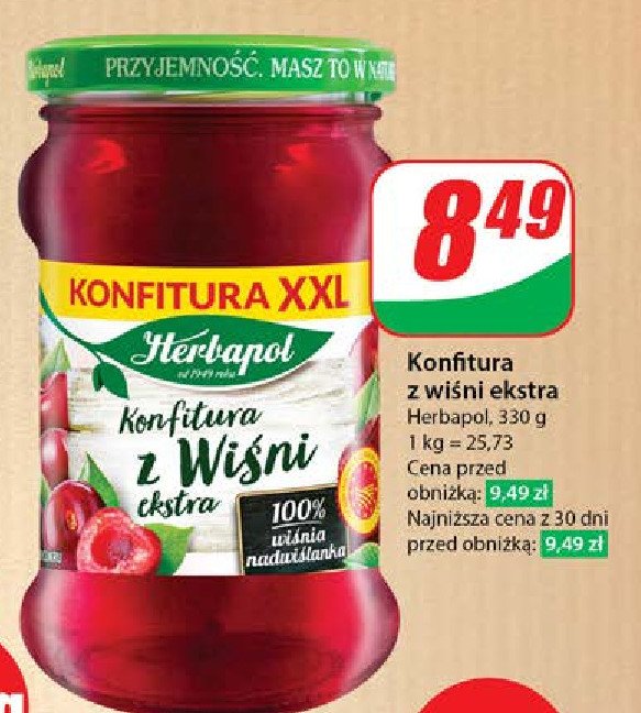 Konfitura z wiśni Herbapol promocja