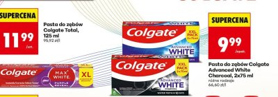 Pasta do zębów Colgate Advanced White Charcoal 2x75ml promocja w Biedronka