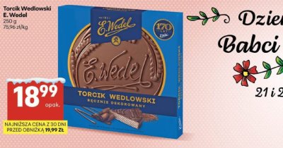 Torcik Wedlowski E. Wedel promocja w Delikatesy Centrum