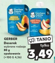 Deserek jabłko banan truskawka Gerber natual for baby promocja