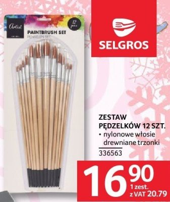 Zestaw pędzełków 12 szt. promocja w Selgros