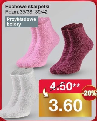 Skarpetki puchowe damskie różne kolory promocja w Woolworth