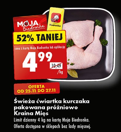 Ćwiartka z kurczaka świeża Kraina mięs promocja