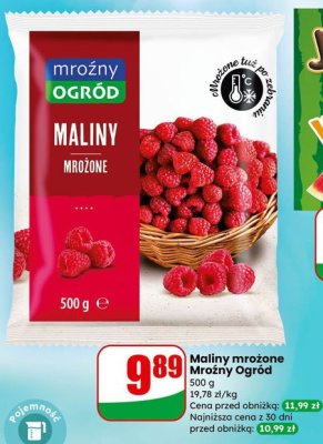 Maliny mrożone Mrożny Ogród promocja w Dino