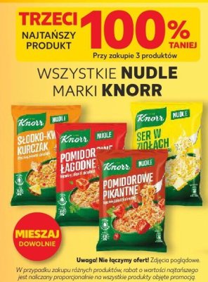 Nudle wszystkie rodzaje Knorr promocja w Kaufland