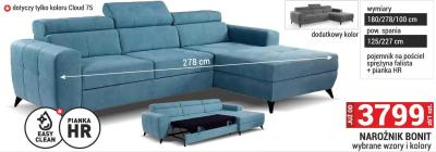 Narożnik BONIT wybrane wzory i kolory promocja w Merkury Market