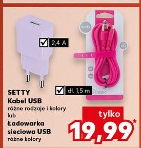 Kabel usb - micro usb 1.5 m Setty promocja