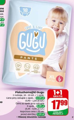 Pieluchomajtki Gugu Pants XL 16+ kg promocja w Dino