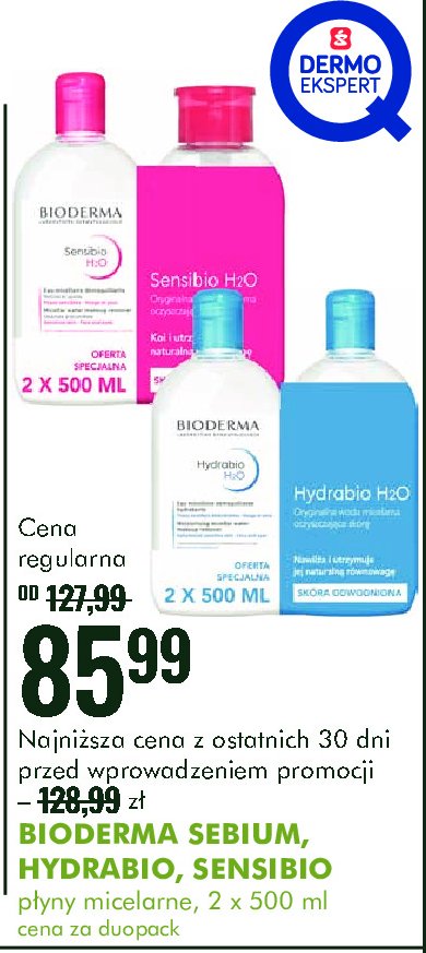 Płyn micelarny Bioderma hydrabio h2o promocja