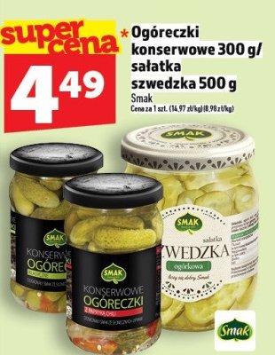Ogóreczki konserwowe 300 g / sałatka szwedzka 500 g promocja w TOPAZ