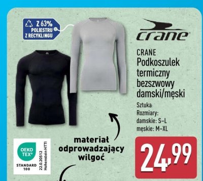 Podkoszulek termiczny bezzwowy damski/męski CRANE promocja w Aldi