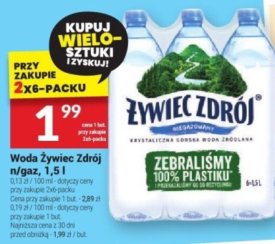 Woda Żywiec Zdrój n/gaz, 1,5 l promocja w Twój Market