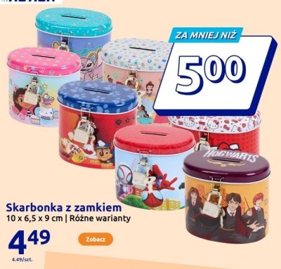 Skarbonka z zamkiem różne warianty promocja w Action