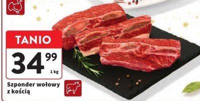 Szponder wołowy z kością promocja w Intermarche