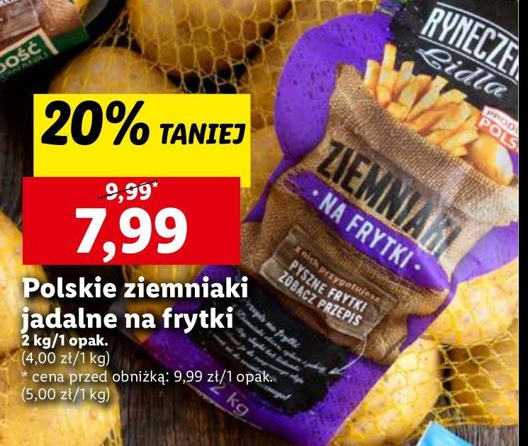 Ziemniaki na frytki Ryneczek lidla promocja