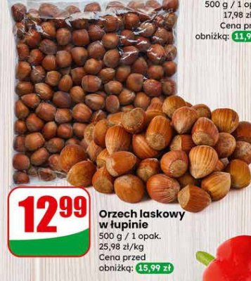 Orzech laskowy w łupinie promocja w Dino