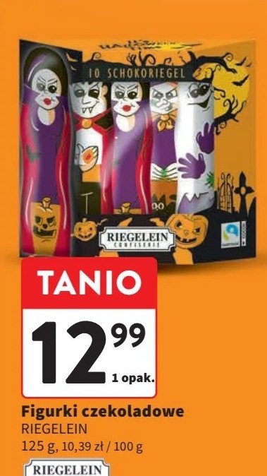 Figurki czekoladowe halloween Riegelein promocja w Intermarche