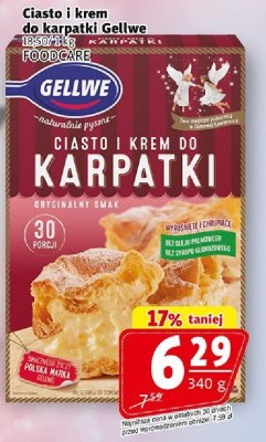 Ciasto i krem do karpatki Gellwe FOODCARE promocja w Prim Market