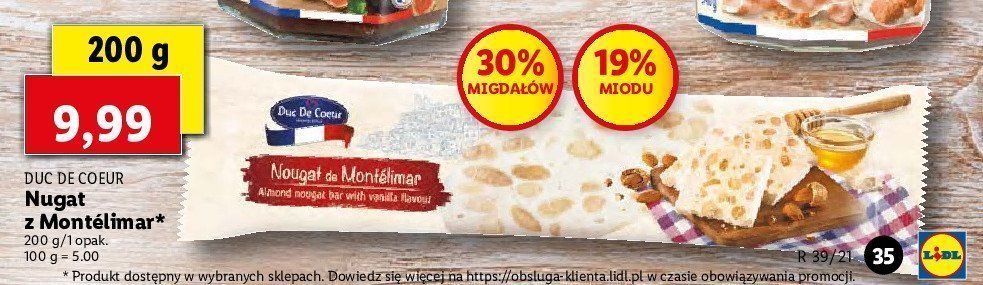 Nugat montelimar Duc de coeur promocja