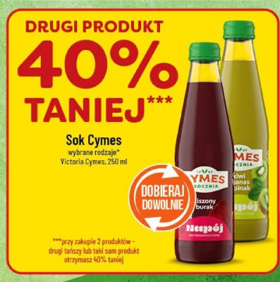 Sok Cymes Victoria, 250ml drugi -40% taniej promocja w POLOmarket