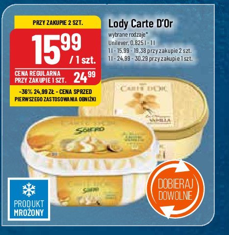 Lody solero exotic vanilla Algida carte d'or les desserts promocja