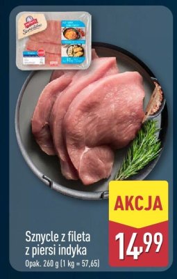 Sznycle z fileta z piersi indyka promocja w Aldi