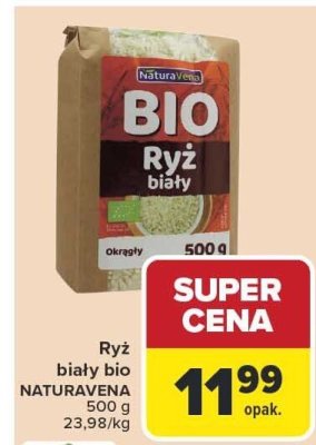 Ryż biały bio NATURAVENA promocja w Carrefour
