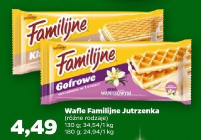 Wafle Familijne, różne rodzaje promocja w Netto