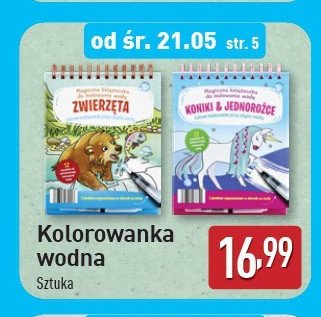 Kolorowanka wodna koniki i jednorożce promocja w Aldi