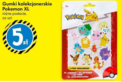 Gumki kolekcjonerskie Pokemon XL promocja w Tedi