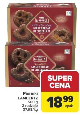 Pierniki LAMBERTZ 500 g, 2 rodzaje promocja w Carrefour