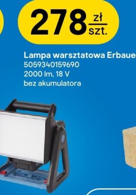 Lampa warsztatowa Erbauer promocja w Castorama