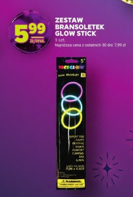 Zestaw bransoletek Glow Stick promocja w Stokrotka
