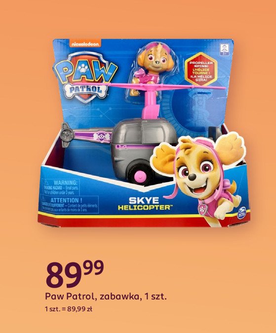 Zabawka psi patrol skye Spin master promocja w Rossmann