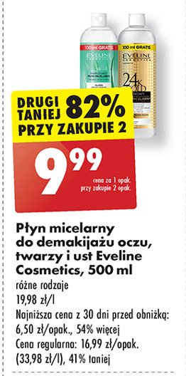 Płyn micelarny aloe vera 5w1 Eveline promocja w Biedronka