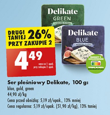 ser pleśniowy blue Delikate promocja w Biedronka