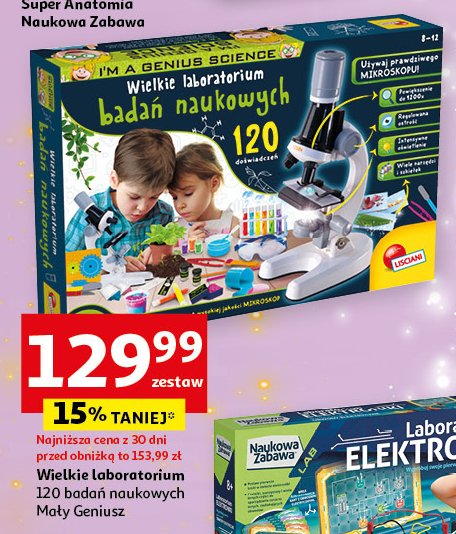 Wielkie laboratorium 120 badań Lisciani giochi promocja w Auchan